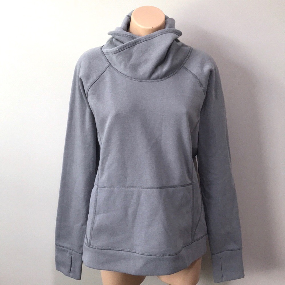 Athleta Hurdle Wrap Necegy Gray Hoodie Sweatshirt - Picture 2 of 9